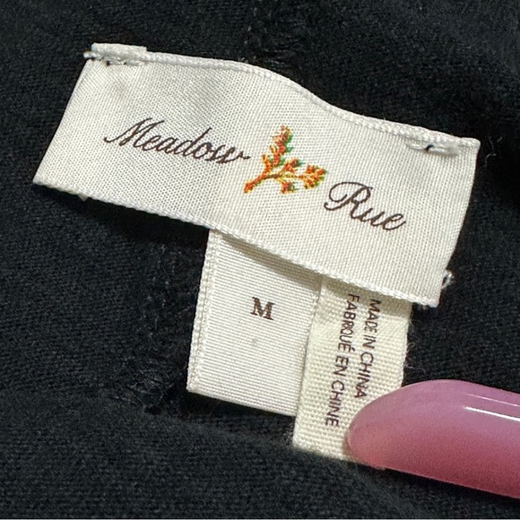 Anthropologie Meadow Rue Top Womens Medium Cold Shoulder Lace Accent Blouse Boho - Picture 5 of 14